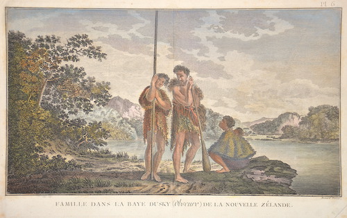 Famille dans la Baye Dusky (Obseure) de la Nouvelle Zelande.