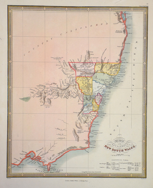Map of the Settlements in New South Wales.