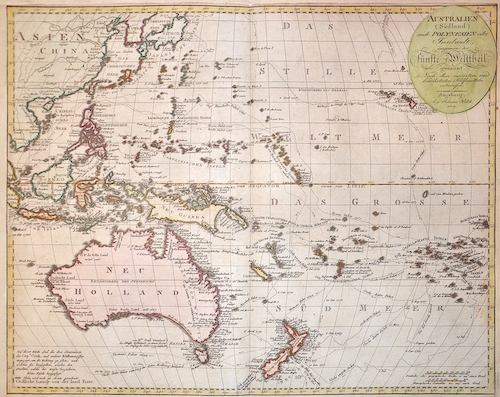 Australien ( Südland) auch Polynesien oder Inselwelt, insgemein der Fünfte Welttheil genannt