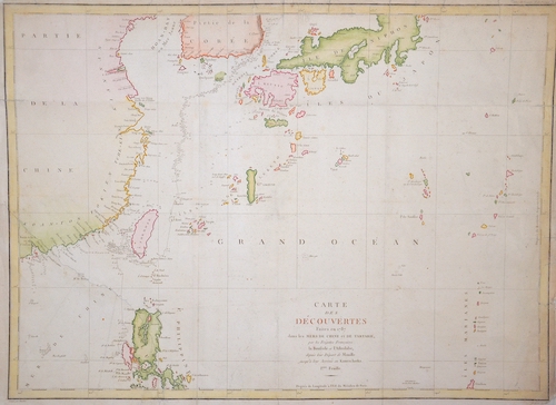 Carte des découvertes faites en 1778 dans les Mers de Chine et de Tartarie…