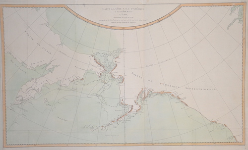 Carte de la Cote N.O. de L´Amerique et de la Cote N.E. de L´Asie