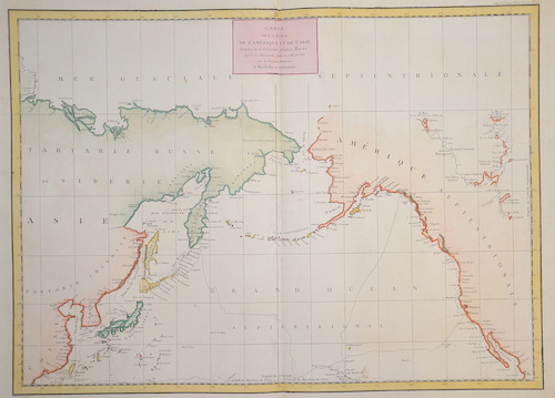 Carte des Cotes de L´Amerique et de L´Asie