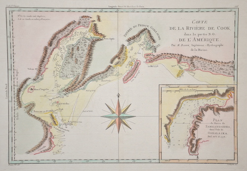 Carte de la Rivière de Cook, dans la partie N.O. de L’Amérique.