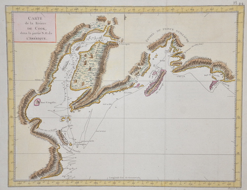 Carte de la Riviere de Cook, dans la partie N. O. de L’Amérique.