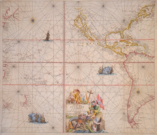 Pascaert van de Zuyd Zee en een gedeelte van Brasil van Ilhas de Ladronos tot R. de la Plata’t Amsterdam