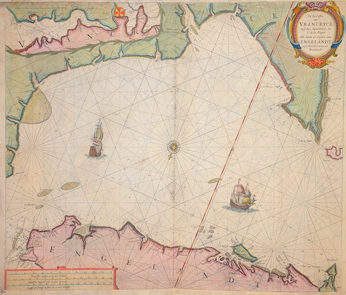 De Zee Custen van Vrancryck tußchen Swartenes, en C. de la Hague / Als meede de Custen van Engelandt tußchen Doveren, en Poortlandt.