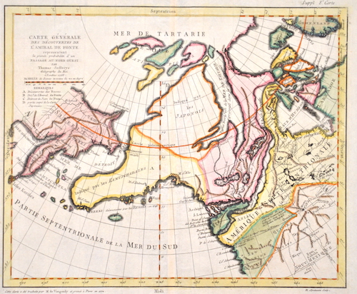 Carte generale des decouvertes de l´amiral de Fonte..