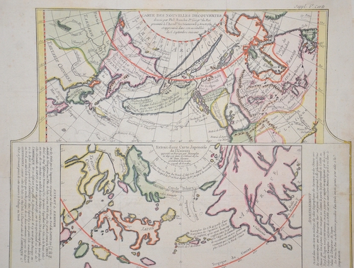 Carte des nouvelles decouverts …/Extrait d´une carte Japonoise de l´universe…