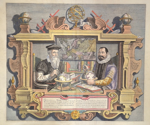Gerardus Mercator Natus Rupelmundiae … Iudocus Hondius Natus in Pago Flandriae dicto Wackene