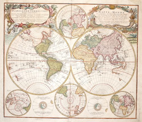 Planiglobii Terrestris  Mappa niversalis/ Mappe Monde