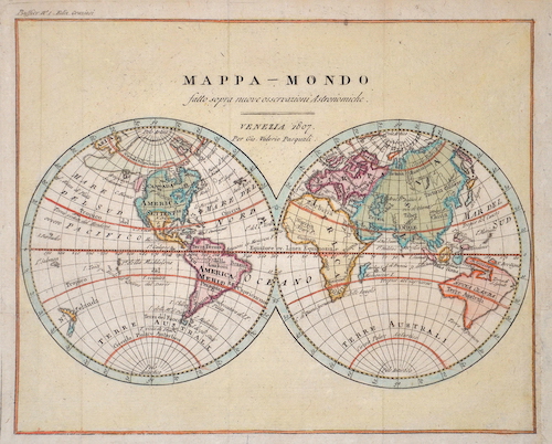 Mappa – Mondo satto sopra nuove osservazioni Astronomiche