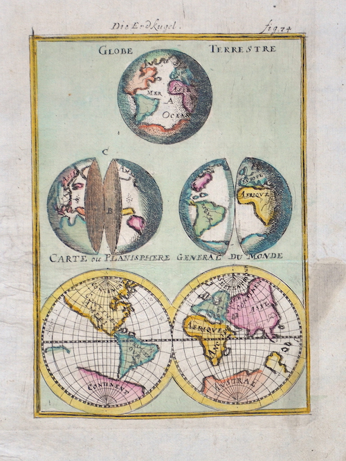 Globe Terrestre/ Carte ou Planisphere general du Monde/ Die Erdkugel