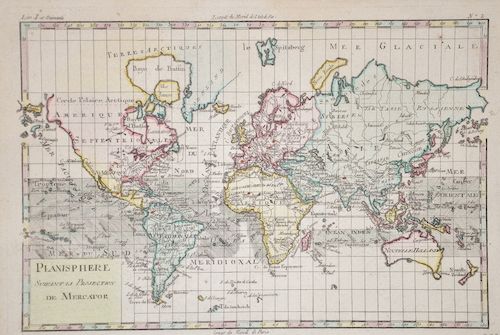 Planisphere Suivant la Projection de Mercator