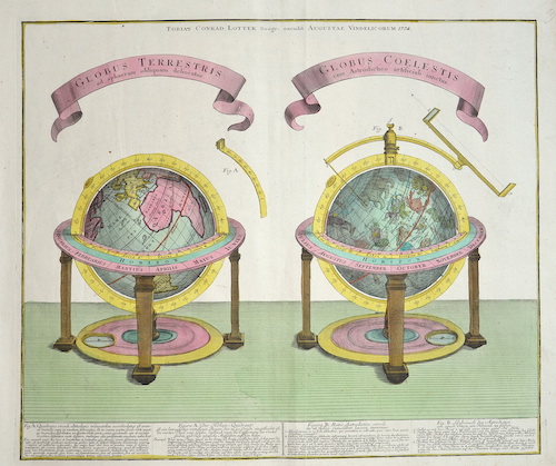 Globus Terrestris ad spaeram obliquam delineatus/Globe Coelestis cum Astrodictio artificiali iunctus